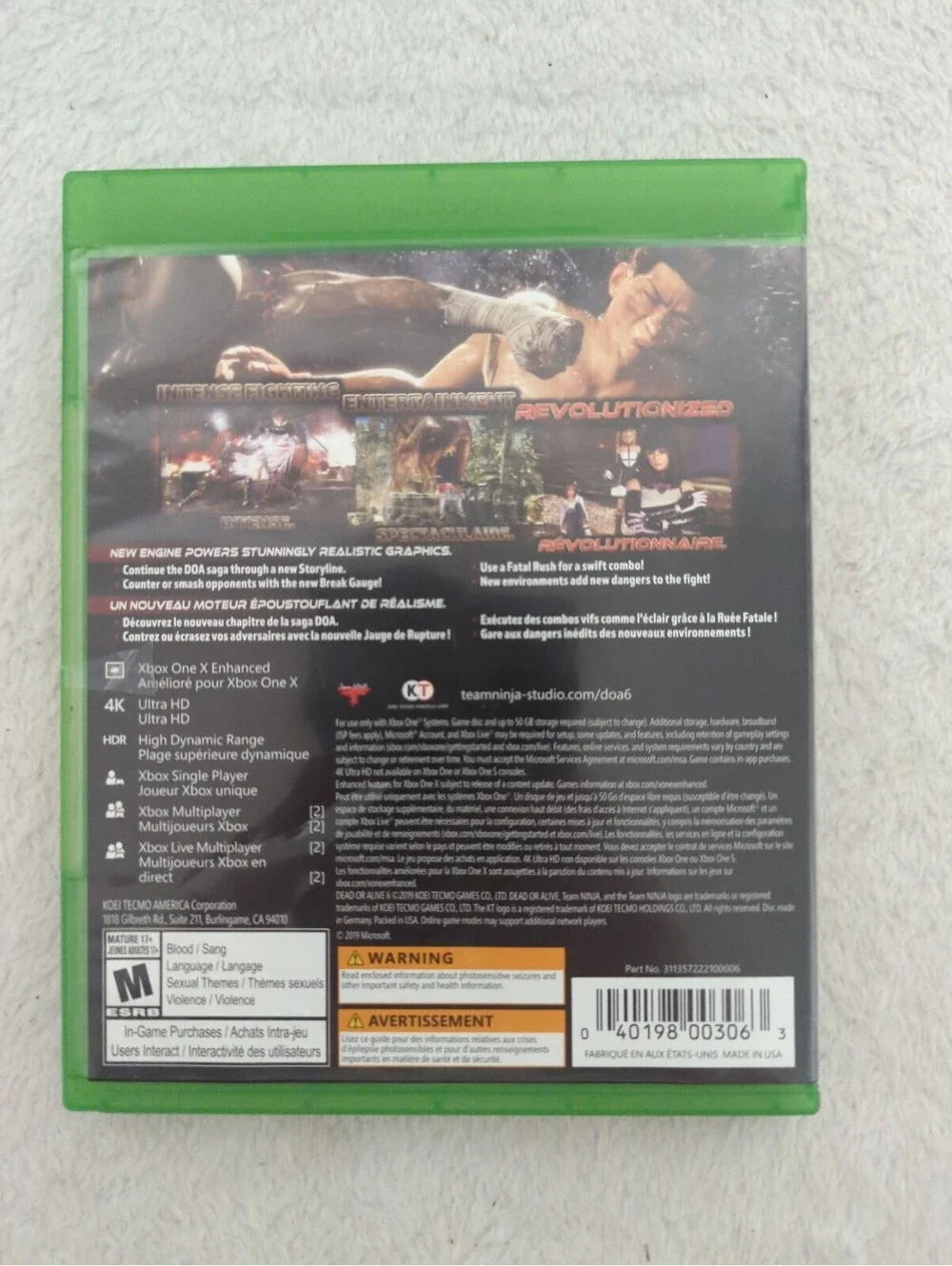 Dead or Alive 6 Xbox One Game